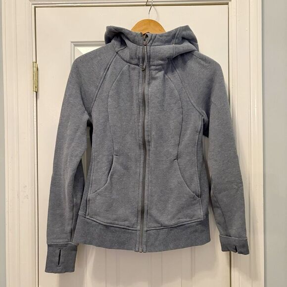 Lululemon Scuba Hoodie Sweatshirt Light Cotton Fleece Blue Size 6 $118.00 - Picture 5 of 8